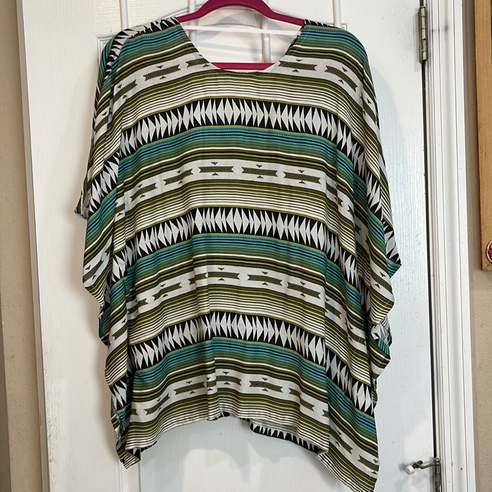 Aztec Poncho Style Top -SZ XS/S